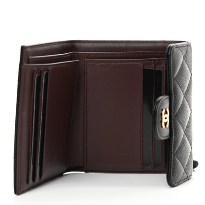 Chanel Caviar Quilted Compact Flap Wallet Black 5 of 11