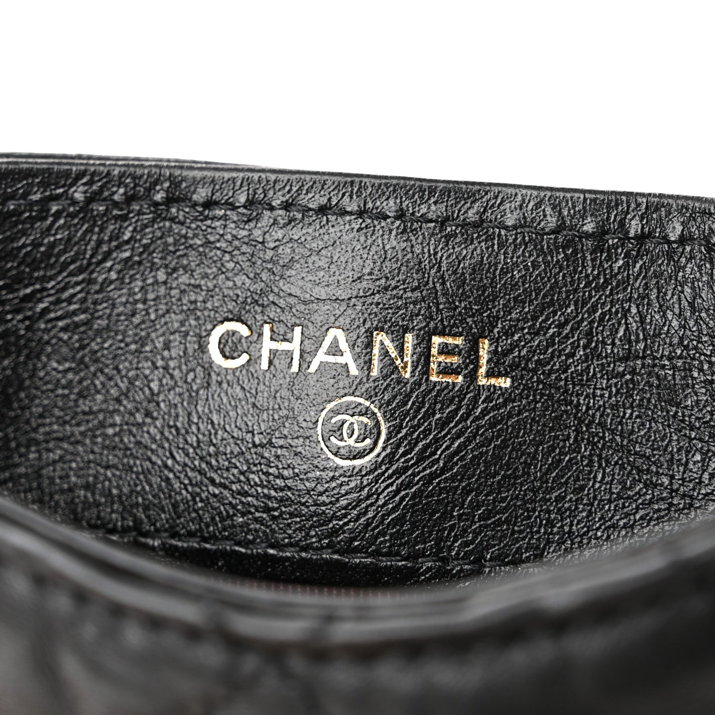Aged Calfskin Quilted 2.55 Reissue Phone Holder With Chain Black