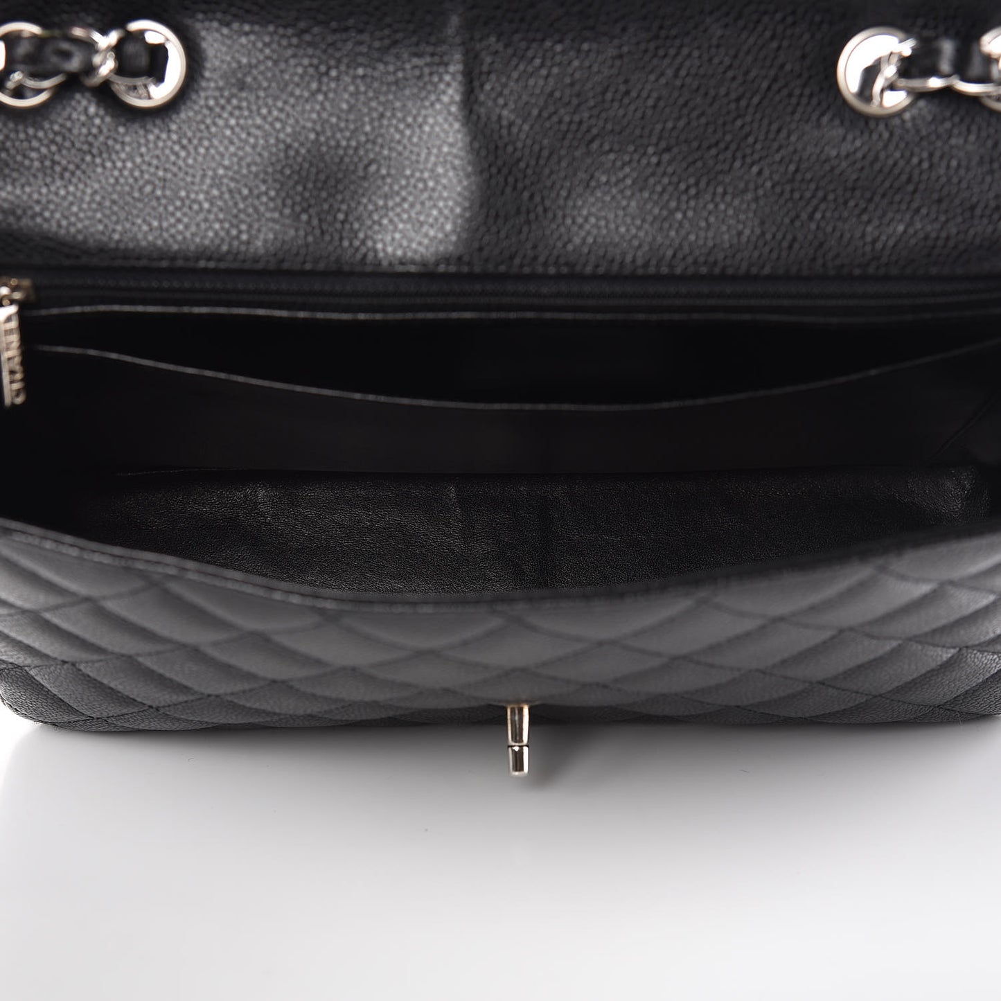 Caviar Quilted Jumbo Single Flap Black