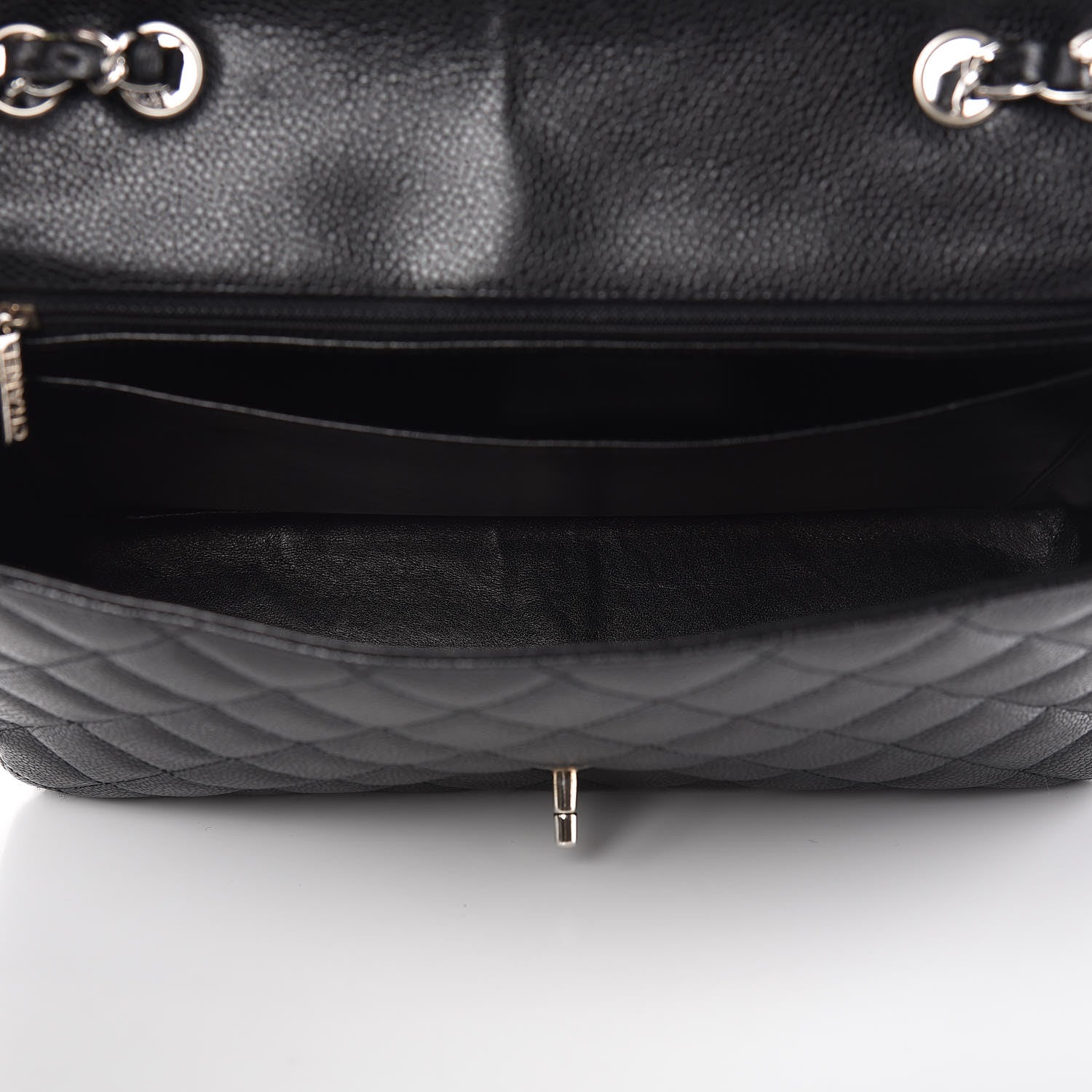 Chanel Caviar Quilted Jumbo Single Flap Black 5 of 10