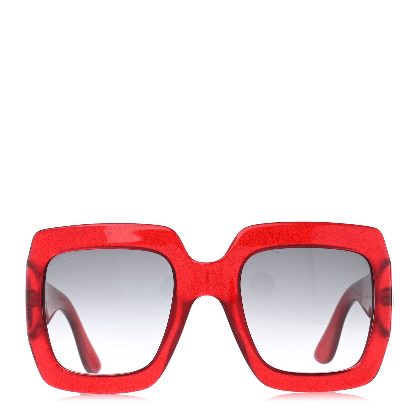 Acetate Square Frame Sunglasses GG0053S Glitter Red