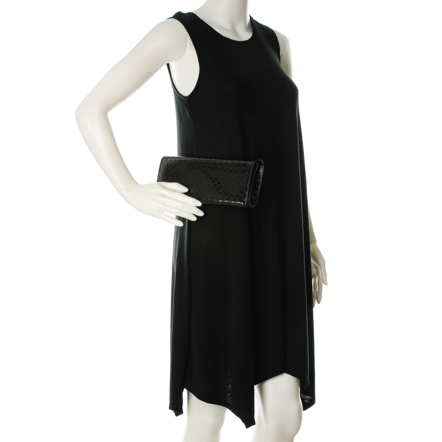 Patent Microguccissima Small Broadway Clutch Black