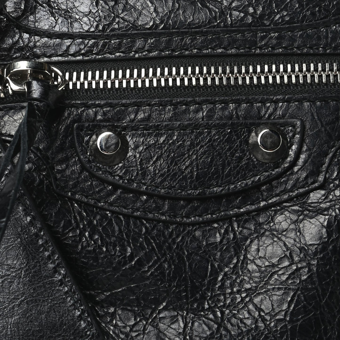 Agneau Classic Silver Hardware Mini City Black