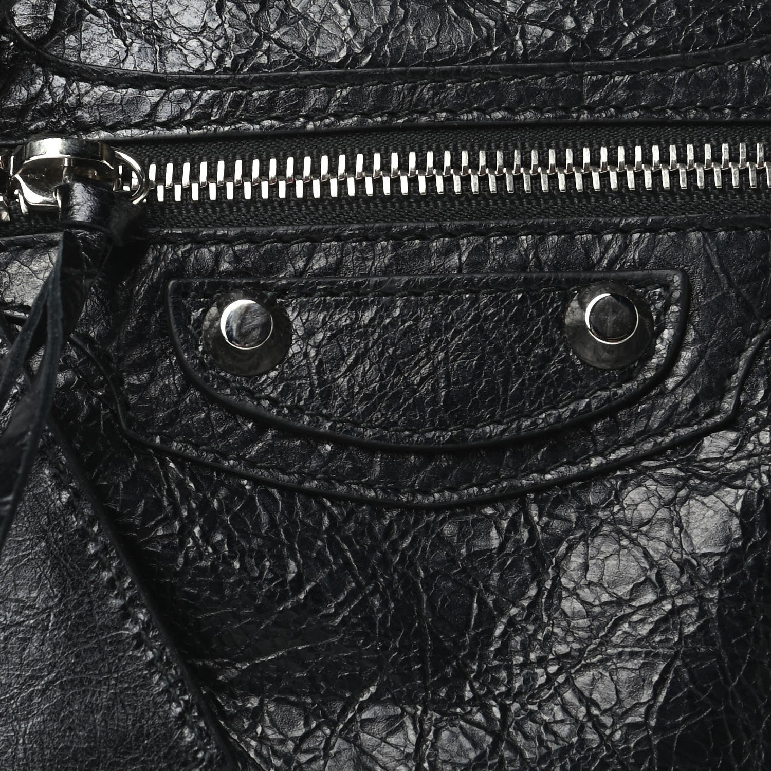 Balenciaga Agneau Classic Silver Hardware Mini City Black 7 of 7