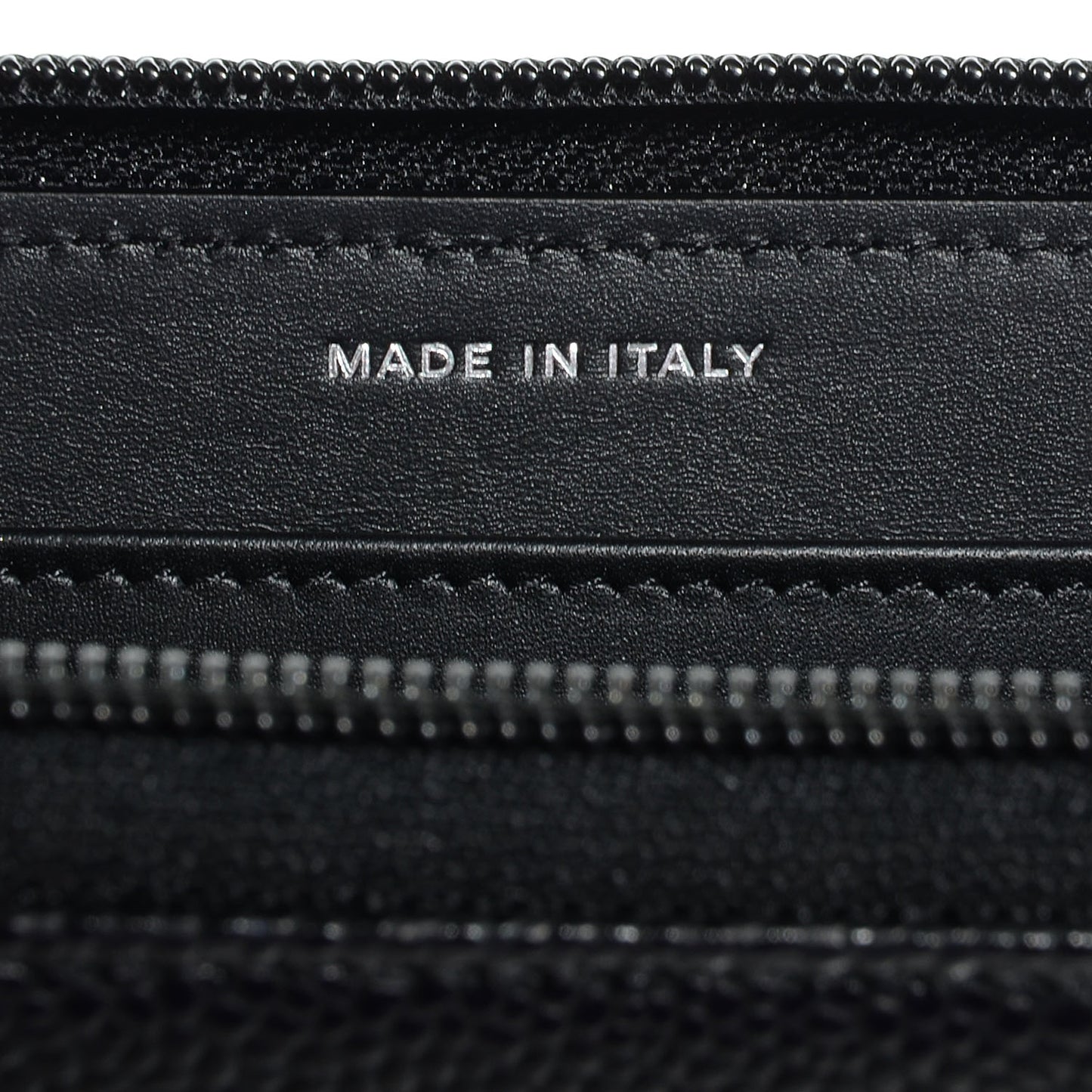 Caviar CC Timeless Large Zip Around Wallet Black