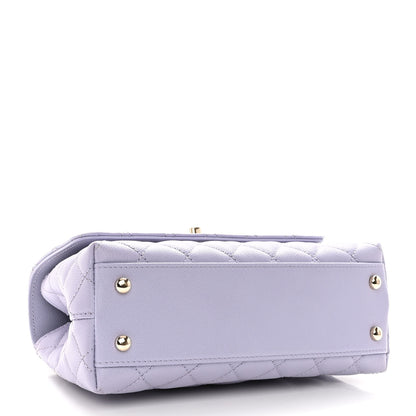 Chanel Caviar Quilted Mini Coco Handle Flap Light Purple 4 of 10