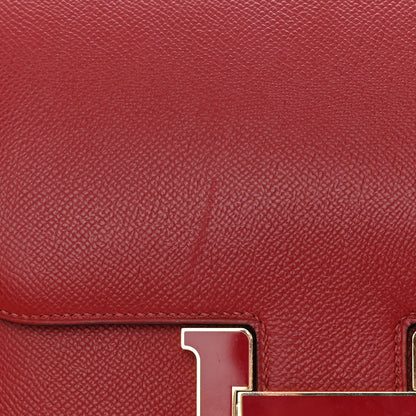 Hermes Epsom Enamel Constance 24 Rouge Grenat 11 of 11