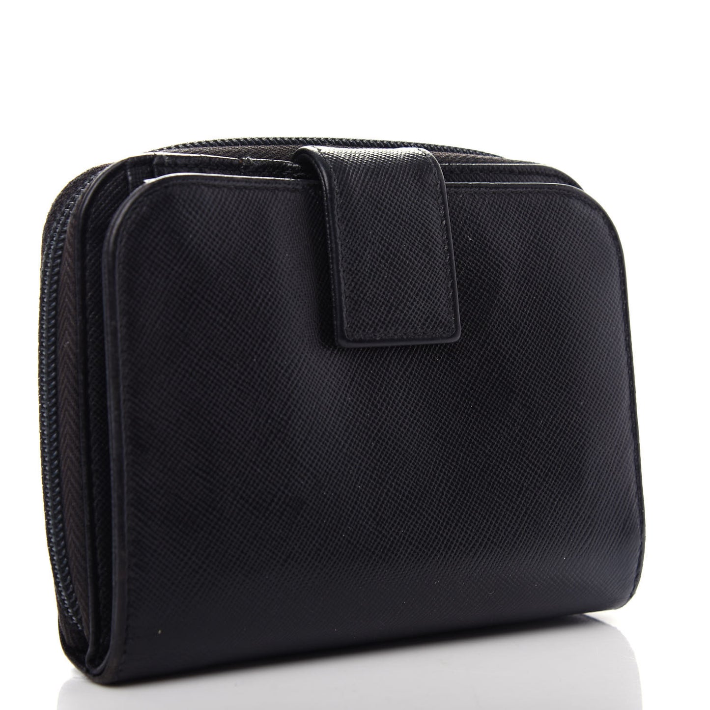 Saffiano Metal Compact Wallet Black