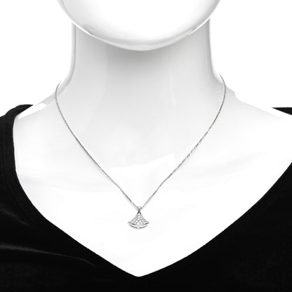Bulgari 18K White Gold Diamond Divas' Dream Pave Necklace 2 of 5