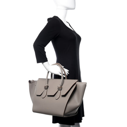Celine Crisped Calfskin Small Tie Knot Tote Medium Grey 2 of 9