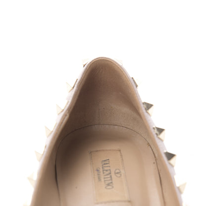 Valentino Garavani Patent Rockstud Ballerina Flats 38.5 Poudre 12 of 14