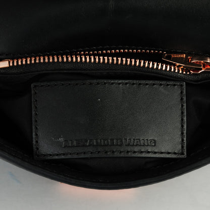 Alexander Wang Calfskin Small Marion Soft Black Rose Gold Hardware 6 of 6