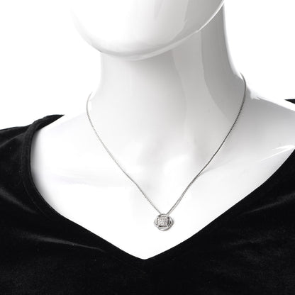 David Yurman Sterling Silver Diamond 7mm Infinity Pendant Necklace 2 of 5