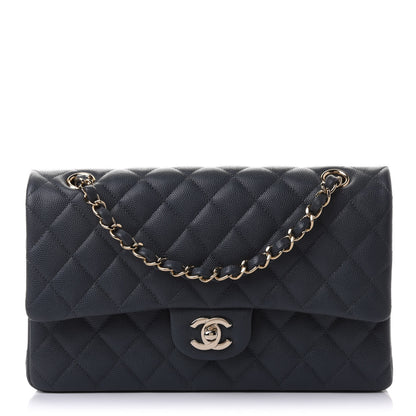Chanel Caviar Quilted Medium Double Flap Dark Grey 1 of 10