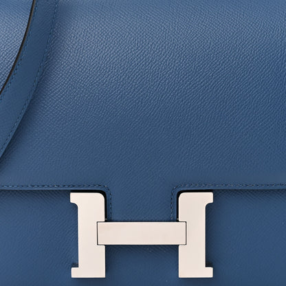Hermes Epsom Constance Verso 24 Bleu Agate Gris Mouette 8 of 11