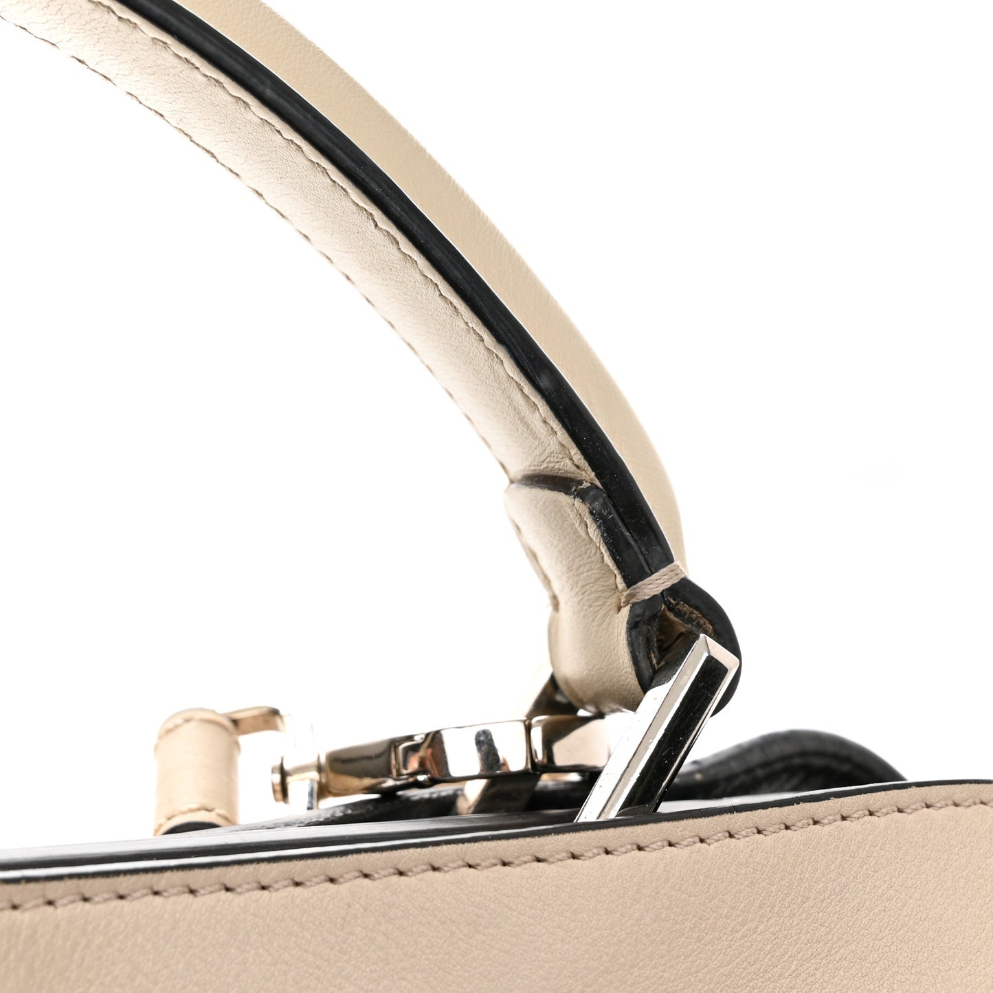 Vitello Tahiti Burro Large Peekaboo Iconic Essentially Satchel Beige