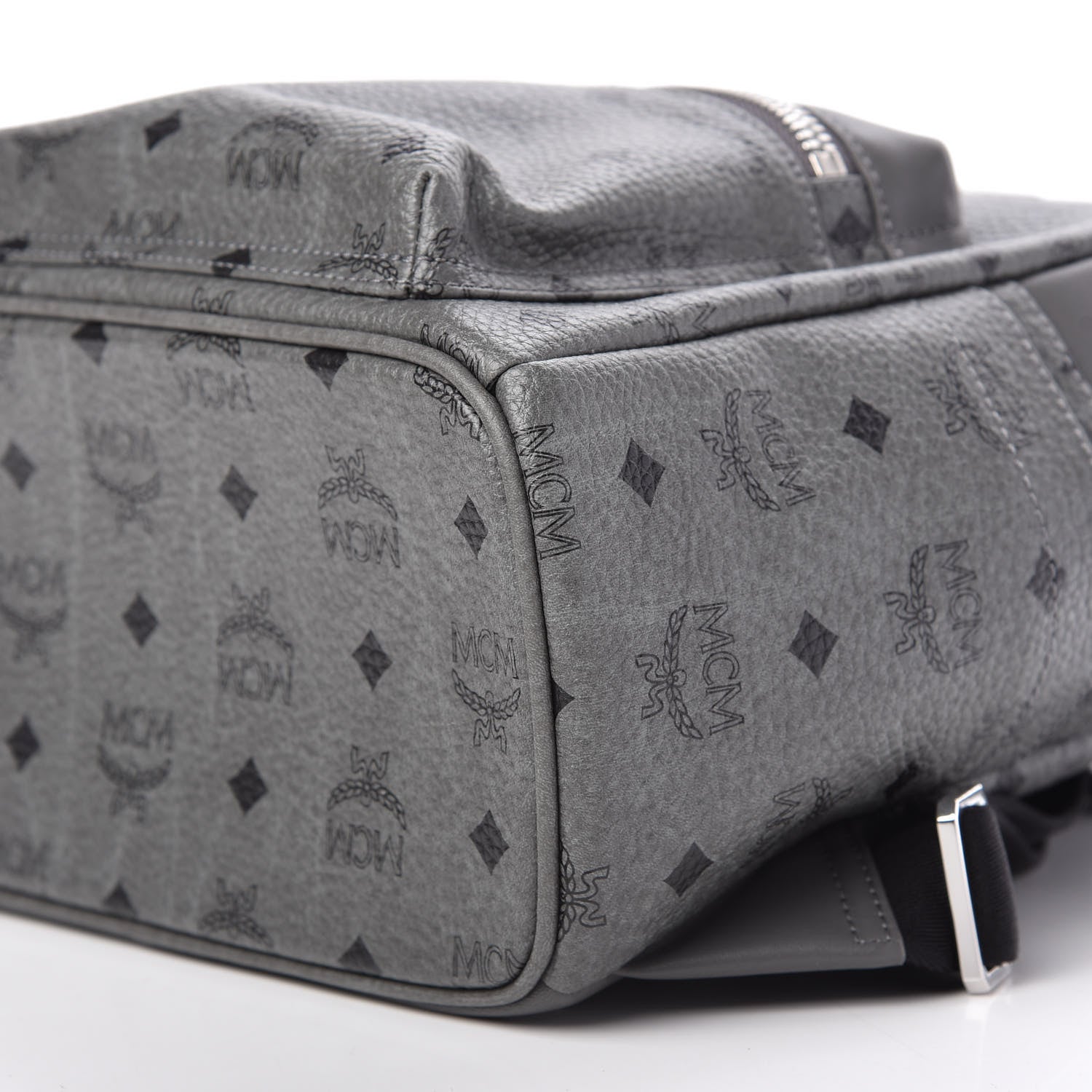 MCM Visetos Small Stark Backpack Phantom Grey 7 of 9