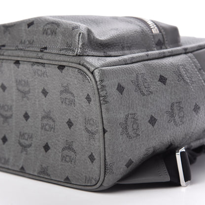 MCM Visetos Small Stark Backpack Phantom Grey 7 of 9