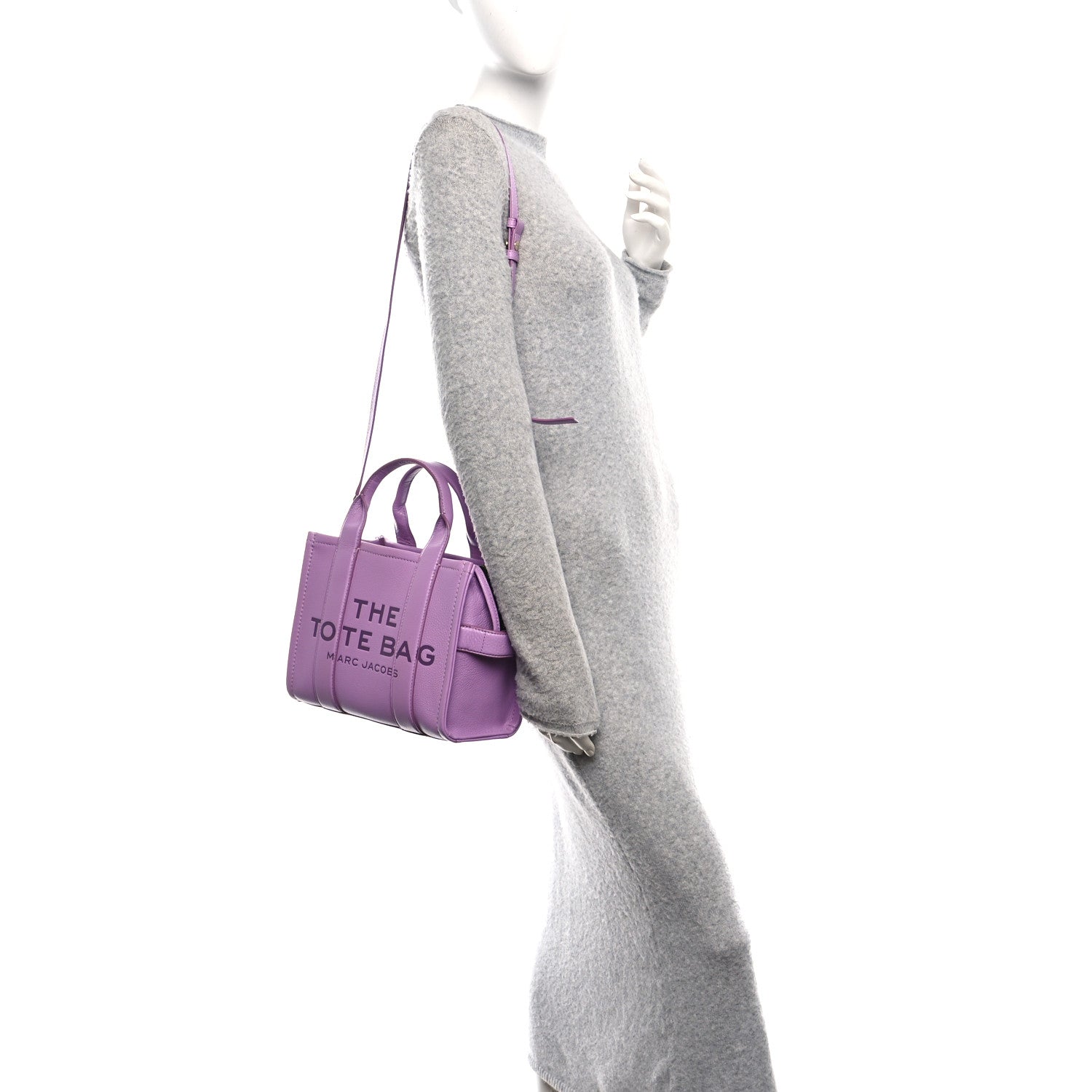 Marc Jacobs Grained Calfskin Small The Tote Bag Regal Orchid