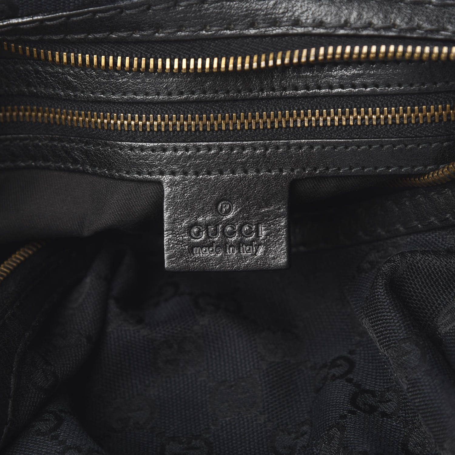 Gucci Monogram Medium Jockey Hobo Black 6 of 16