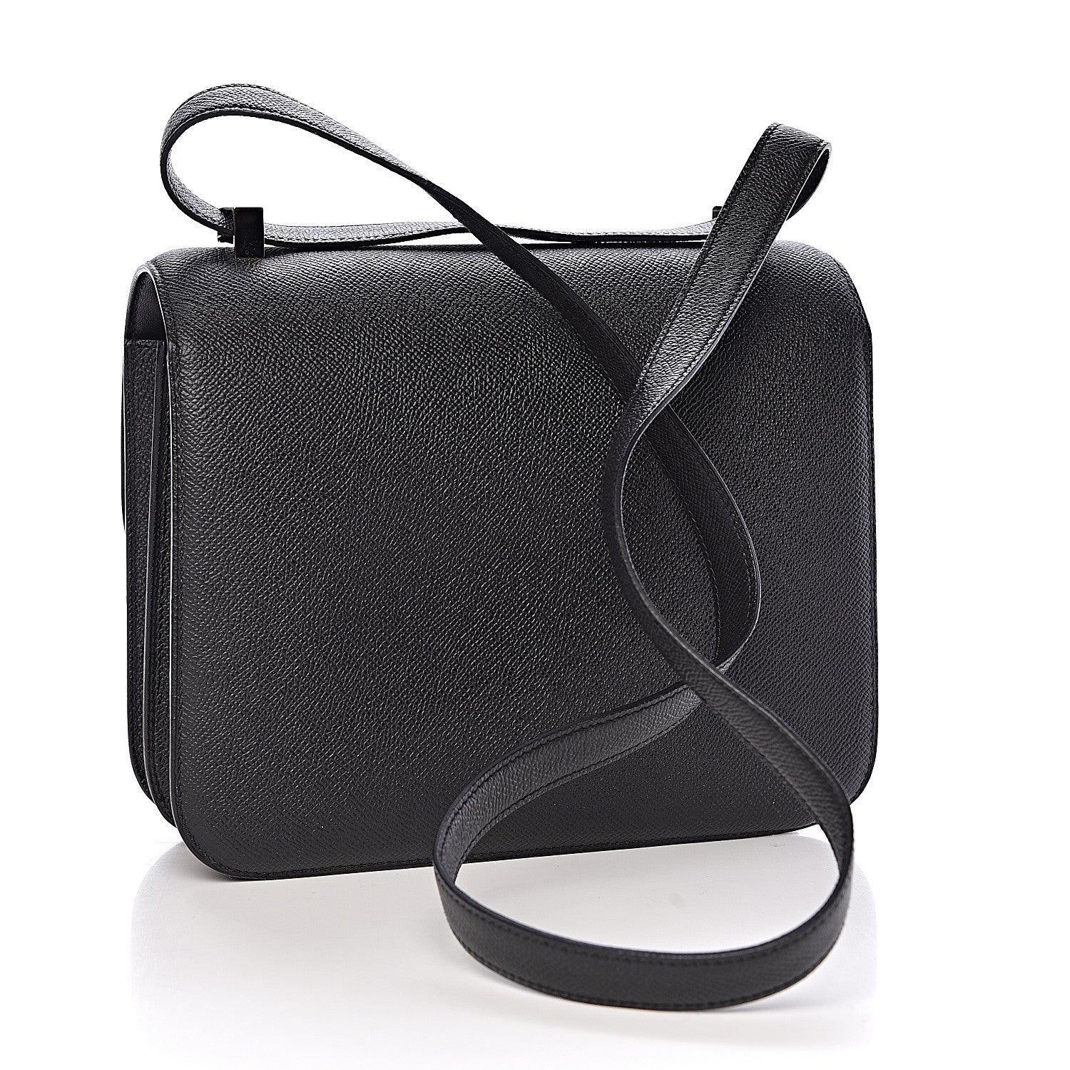 Hermes Epsom Enamel Constance 24 Black Bleu Saint Cyr 3 of 27