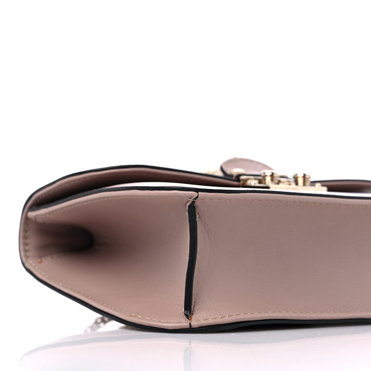 Valentino Garavani Vitello Small Glam Lock Rockstud Flap Poudre 7 of 9