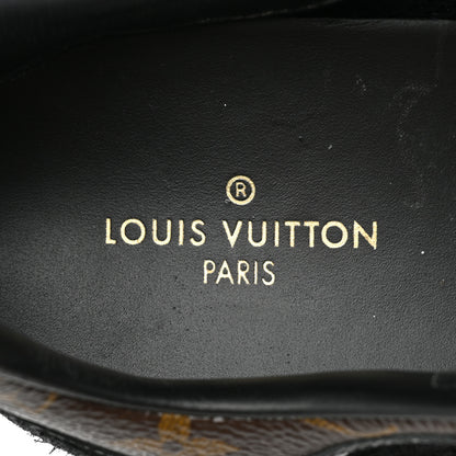 Louis Vuitton Suede Monogram Run Away Sneakers 38 Black 8 of 16