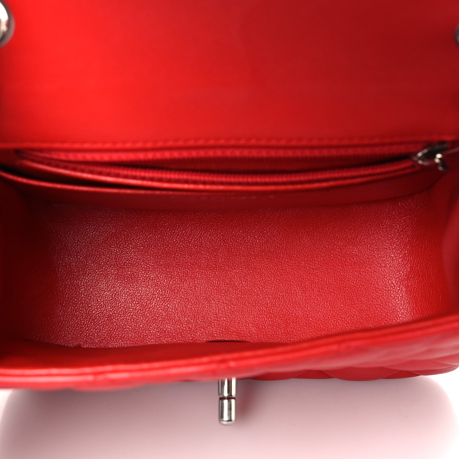Chanel Lambskin Quilted Mini Square Flap Red 5 of 12