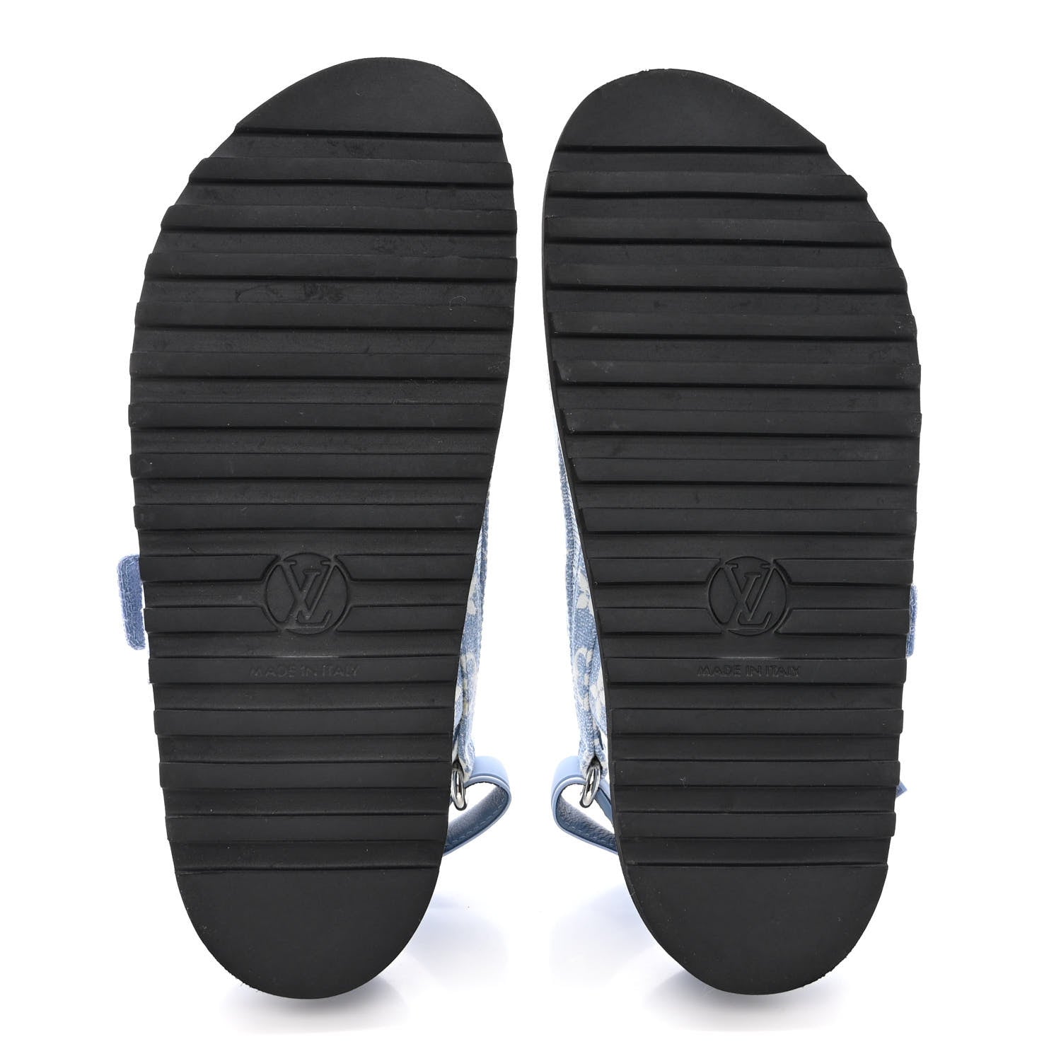 Louis Vuitton Monogram Denim Paseo Flat Comfort Sandals 38 Light Blue 6 of 11
