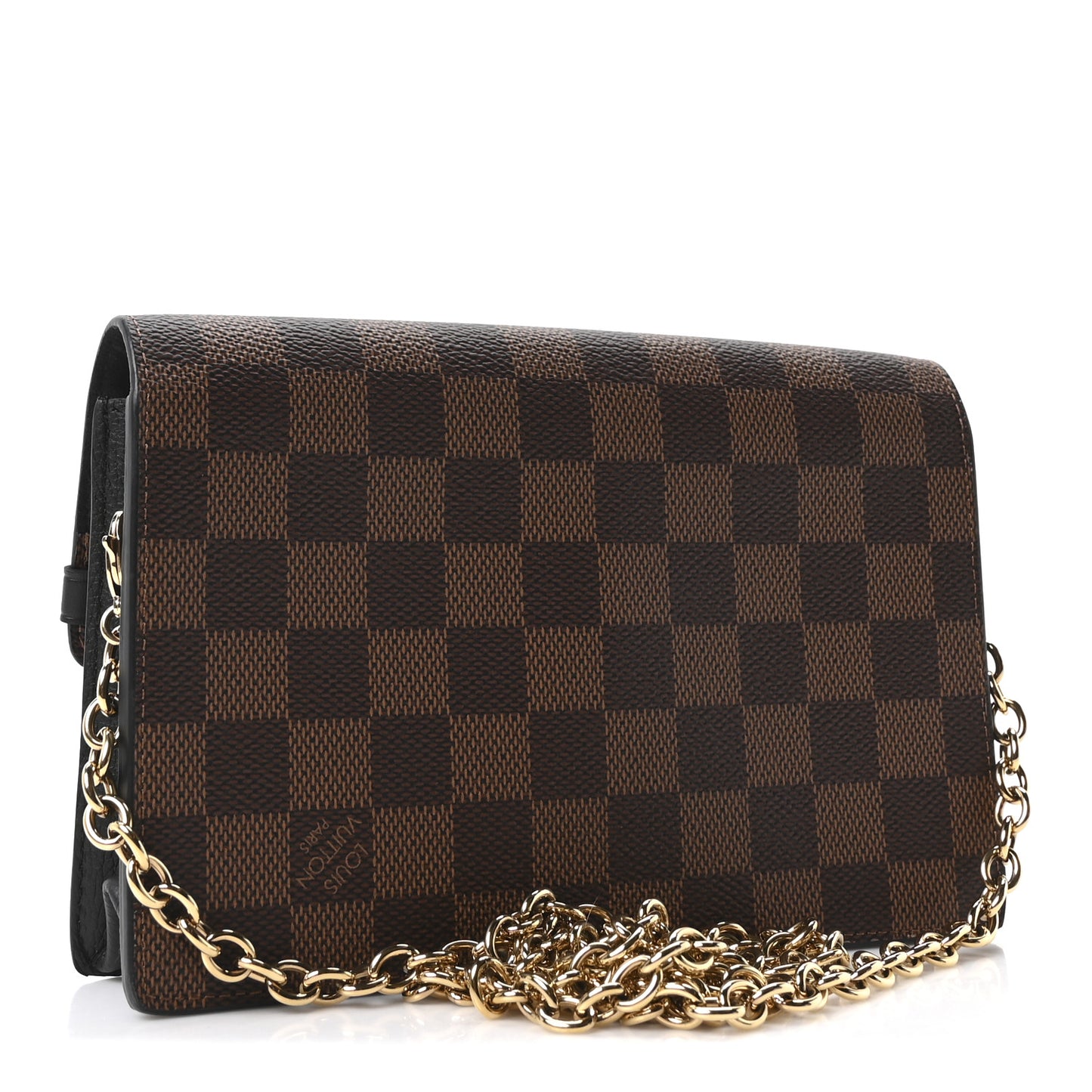 Damier Ebene Vavin Chain Wallet Black