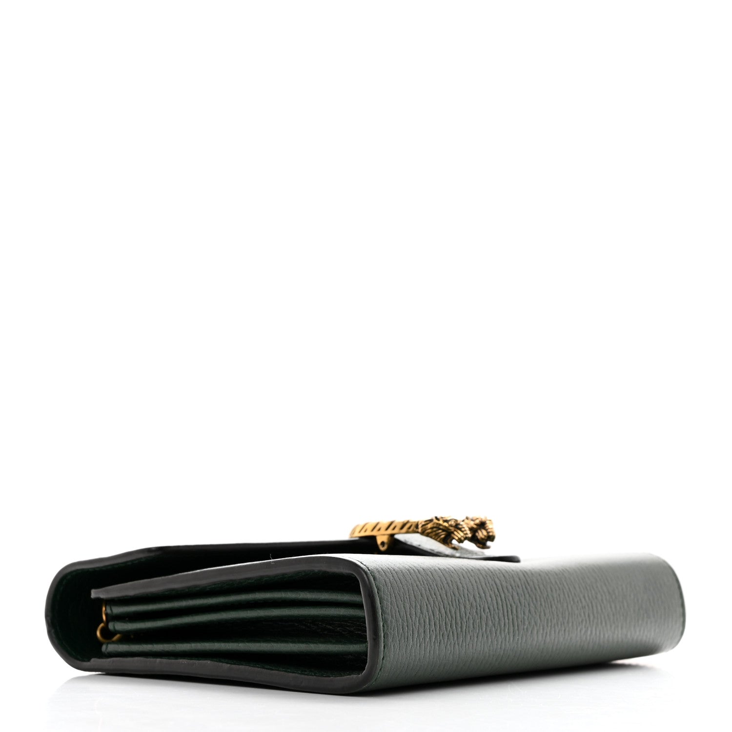 Gucci Calfskin Garden Dionysus Chain Wallet Emerald 4 of 10