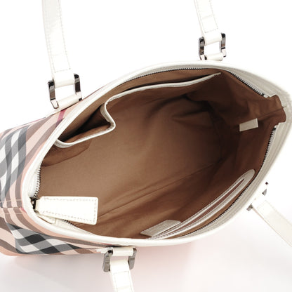 Burberry Nova Check Shopper Tote White 8 of 8