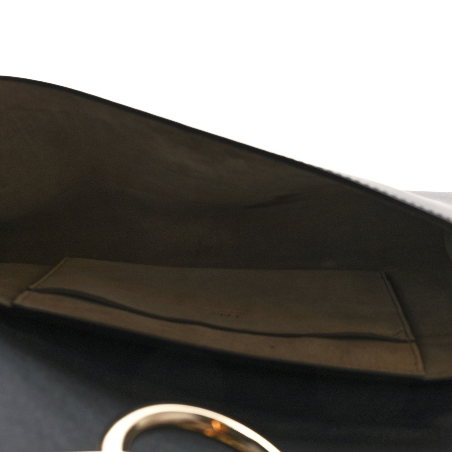 Suede Calfskin Faye Clutch Black