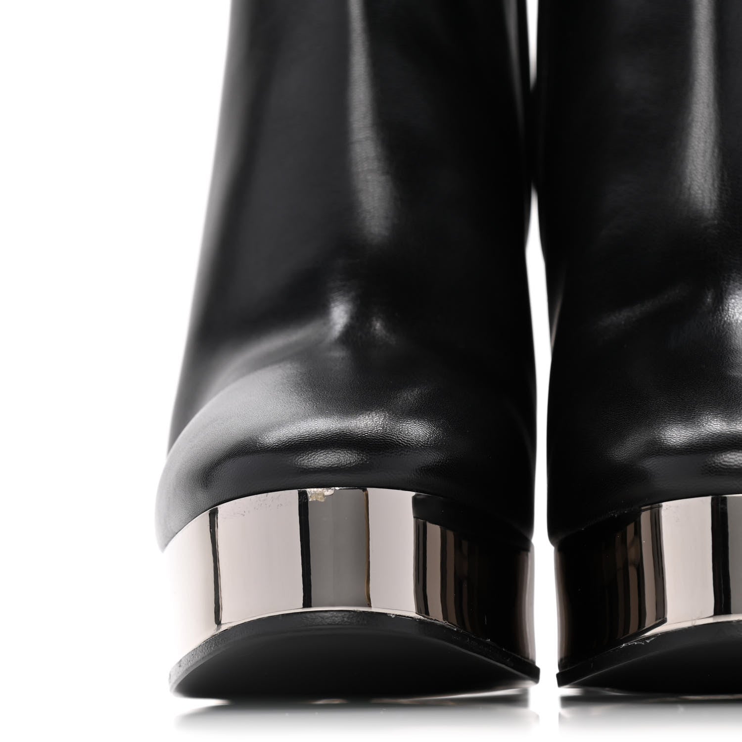 Gucci Malaga Kid Chrome Ankle Boots 36 Black 13 of 14