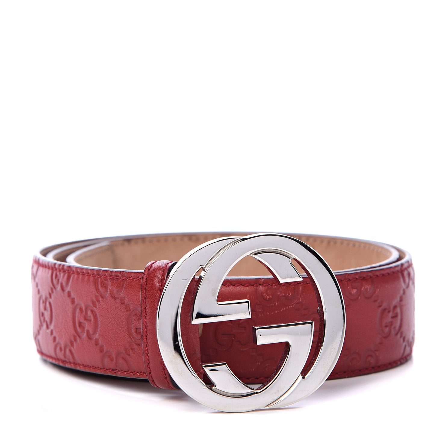 Guccissima Interlocking G 40mm Belt 90 36 Red