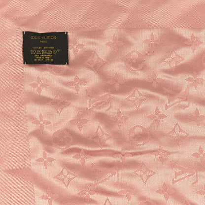 Louis Vuitton Silk Wool Monogram Shawl Rose 3 of 3