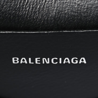 Balenciaga Shiny Calfskin Python Effect Hourglass Top Handle Bag Mini Silver Black 5 of 9