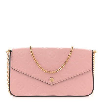 Louis Vuitton Empreinte Pochette Felicie Chain Wallet Rose Poudre 1 of 17