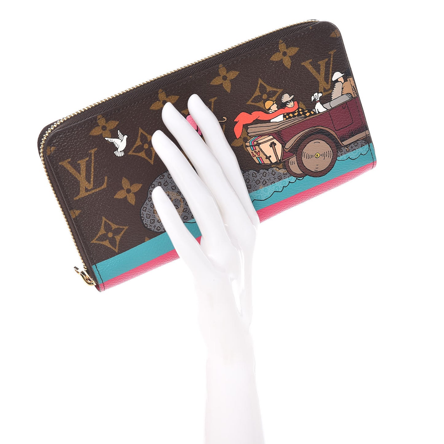 Monogram 2015 Christmas Animation Zippy Wallet Hibiscus