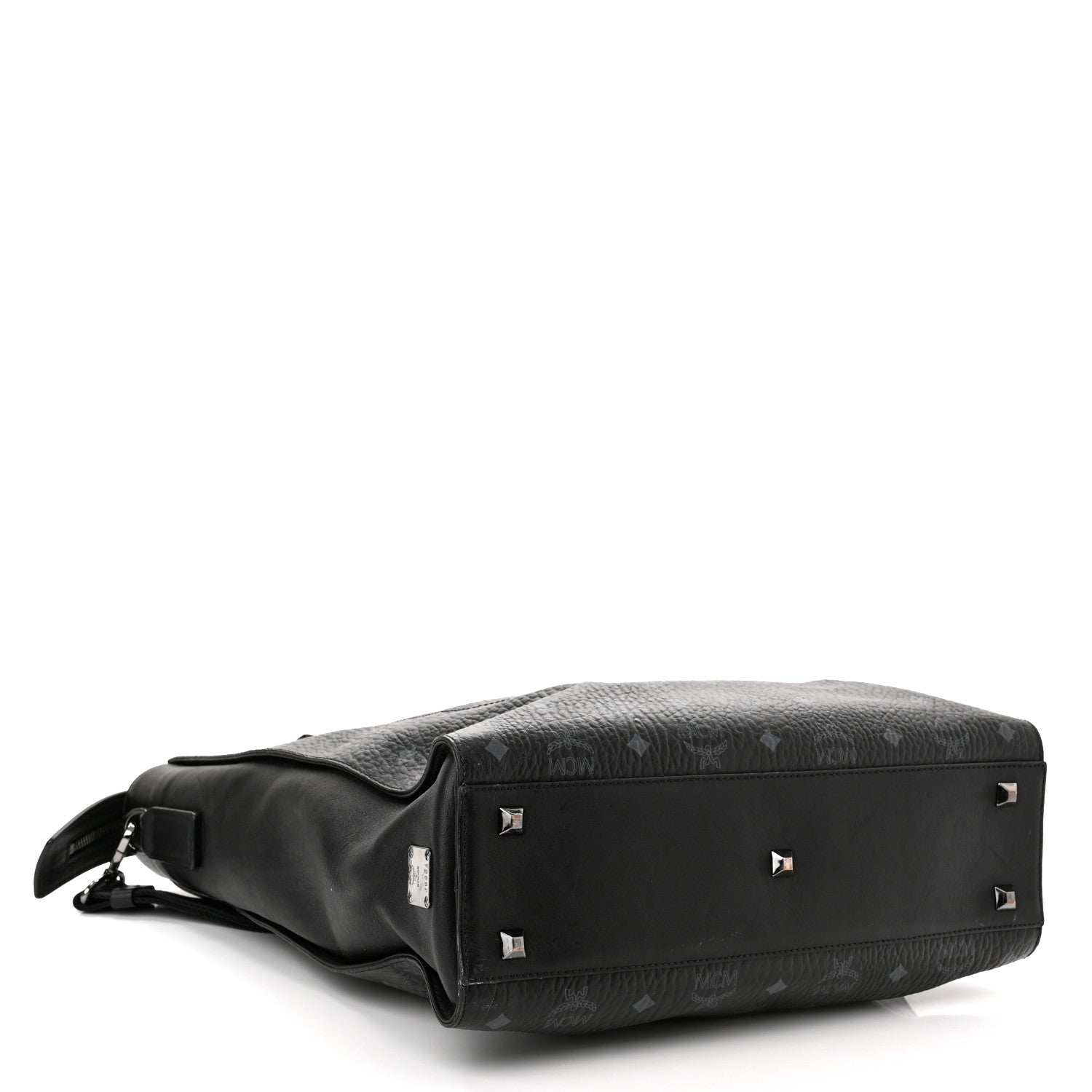 MCM Visetos Tote Black 4 of 12
