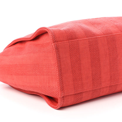 Chanel Mixed Fibers Striped Medium Deauville Tote Red 6 of 10