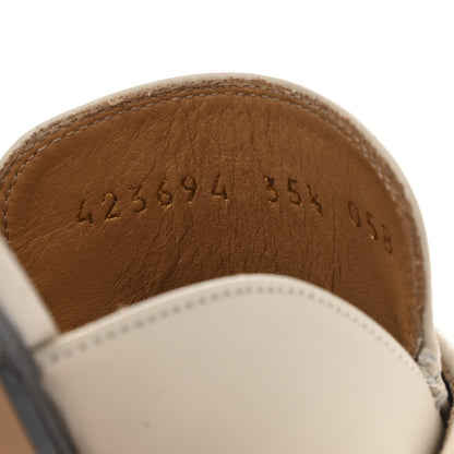Gucci Calfskin Web Womens Peyton GG Slippers 35.5 Mystic White 8 of 12