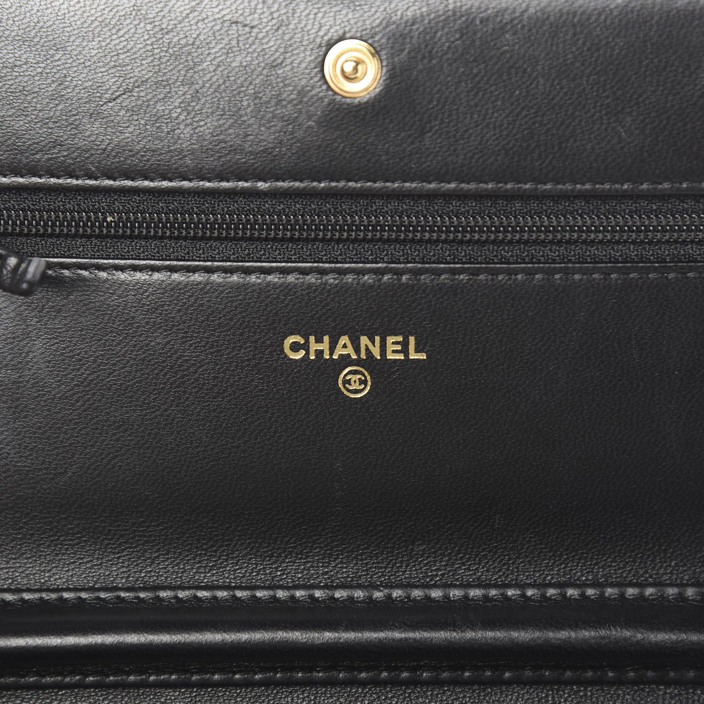 Lambskin Quilted Boy Wallet On Chain WOC Black