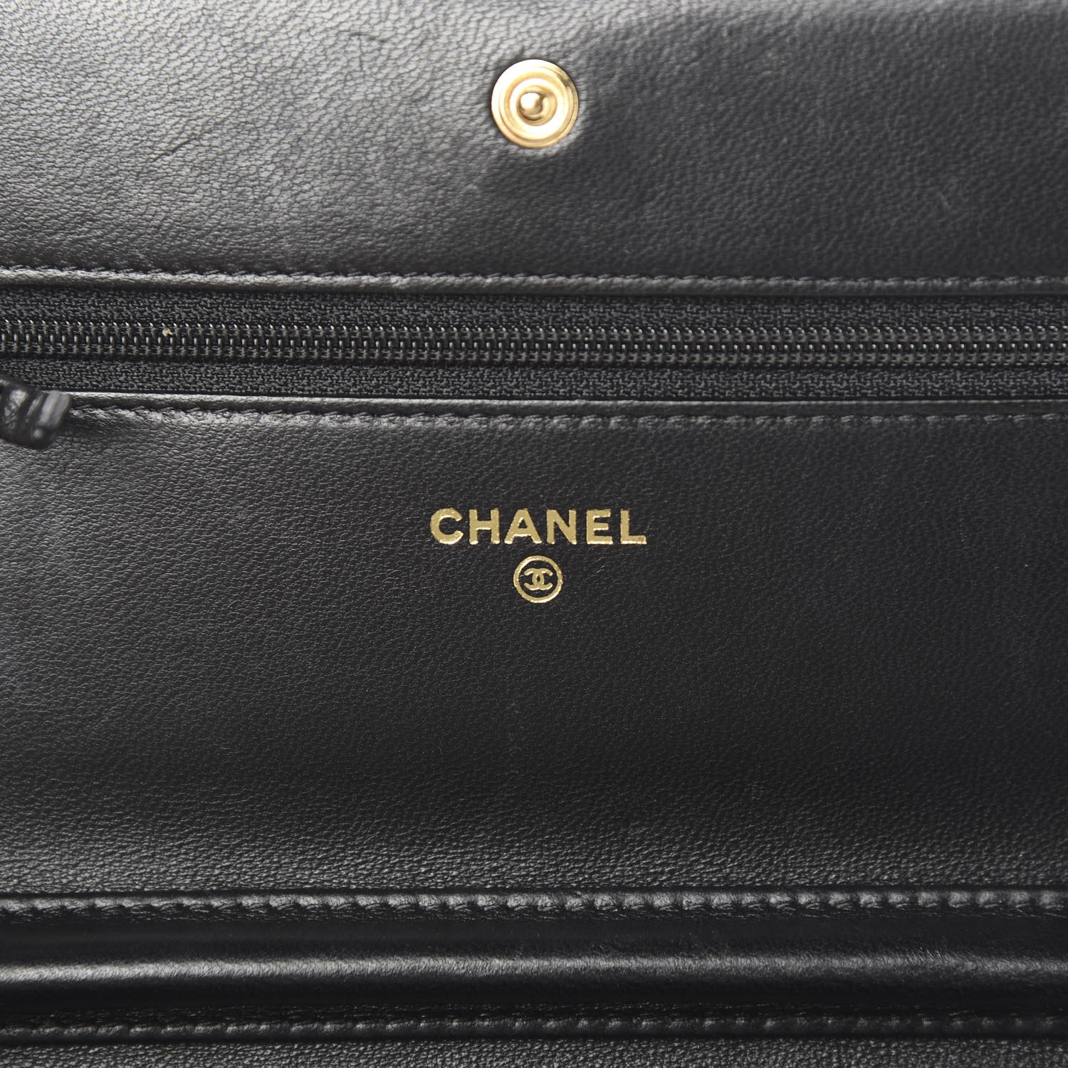 Chanel Lambskin Quilted Boy Wallet On Chain WOC Black 6 of 12