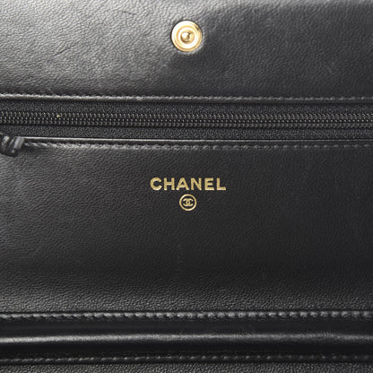 Chanel Lambskin Quilted Boy Wallet On Chain WOC Black 6 of 12