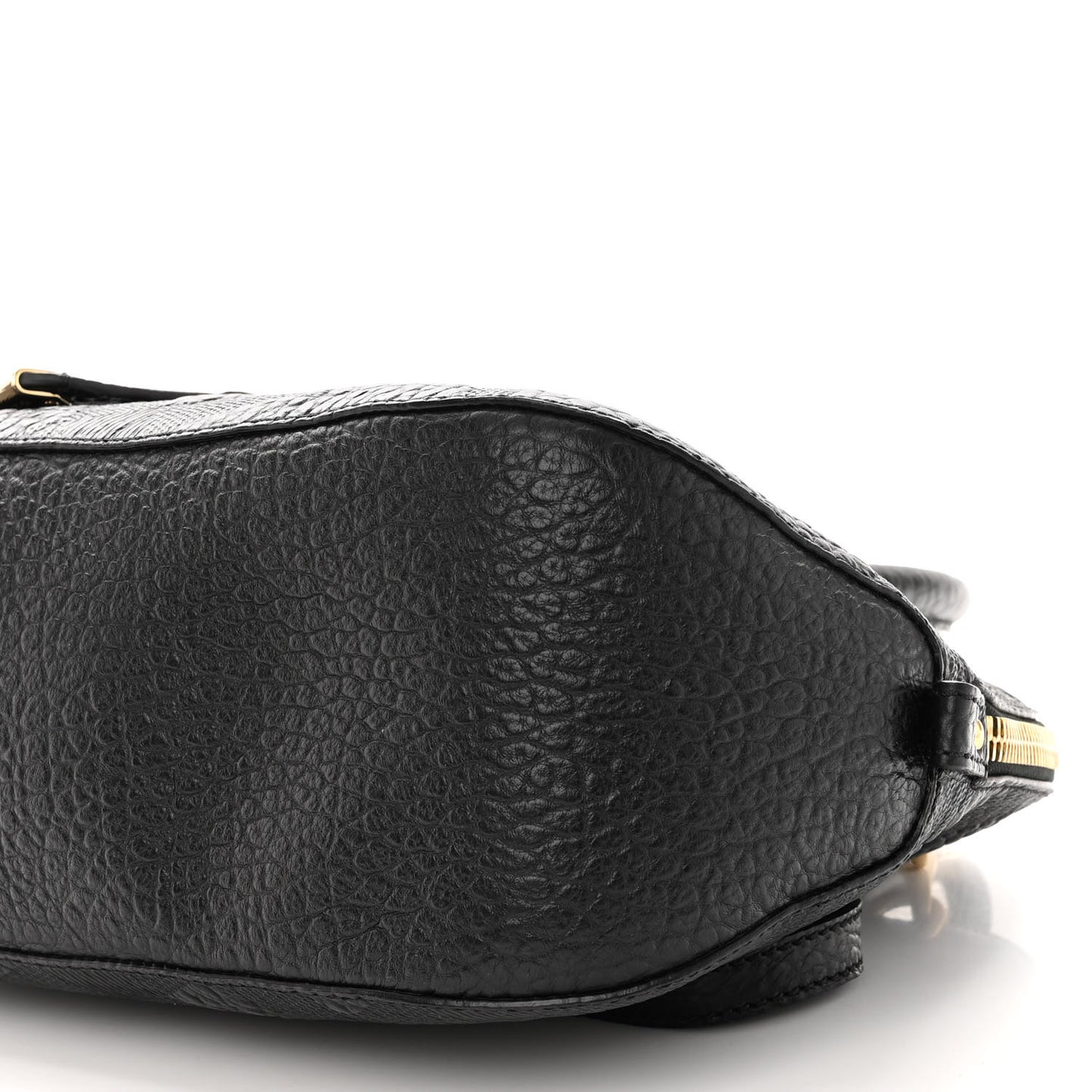 Heritage Grain Check Embossed Small Orchard Bowling Bag Black