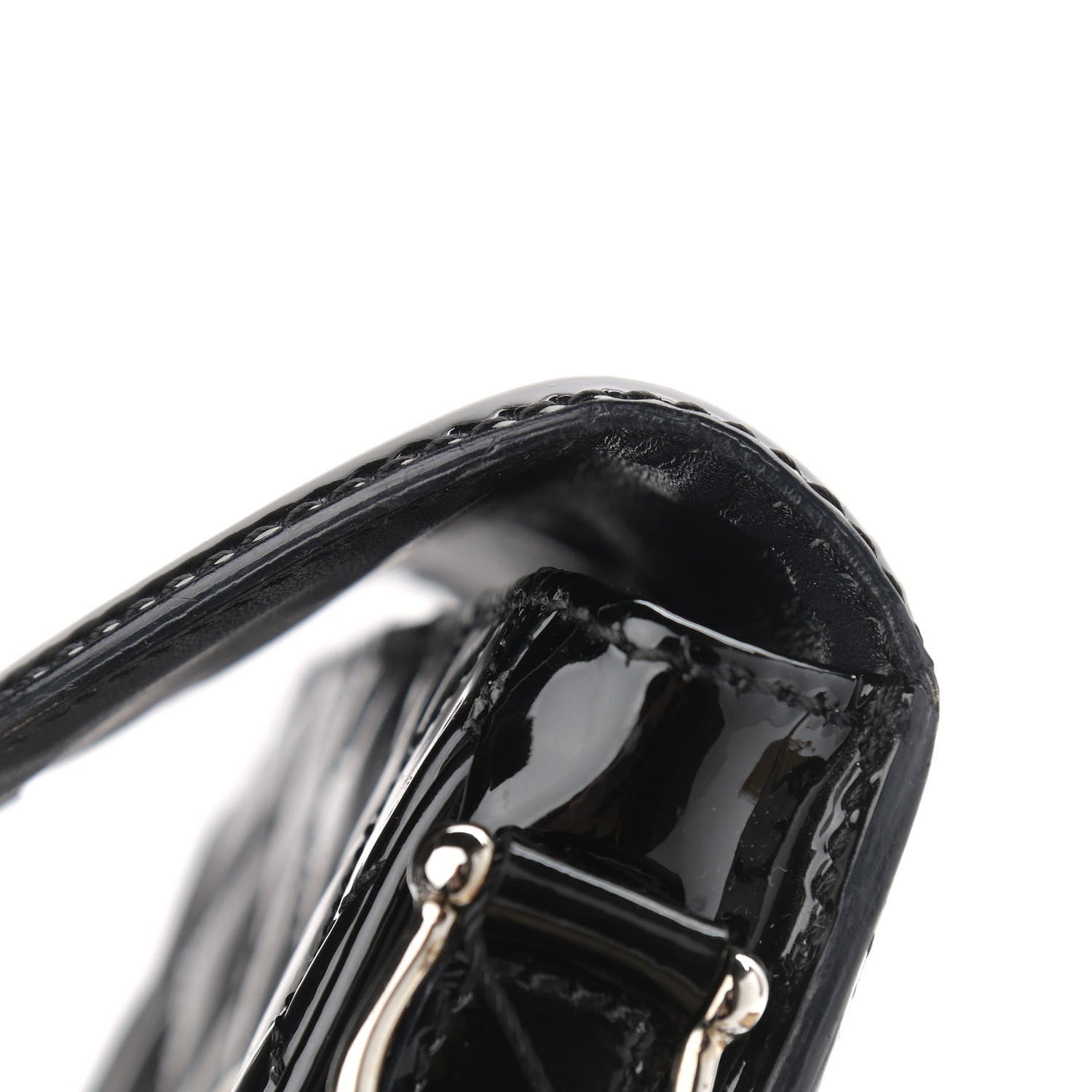 Burberry Patent Calfskin Quilted Mini Crossbody Bag Black 13 of 14