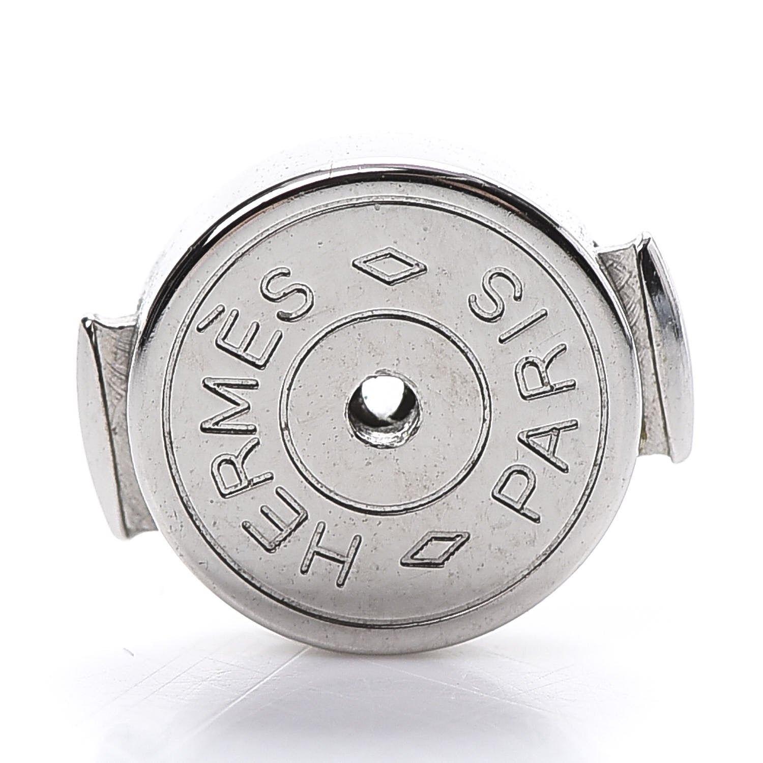 Hermes Sterling Silver Buffalo Horn PM Lift Earrings 5 of 7