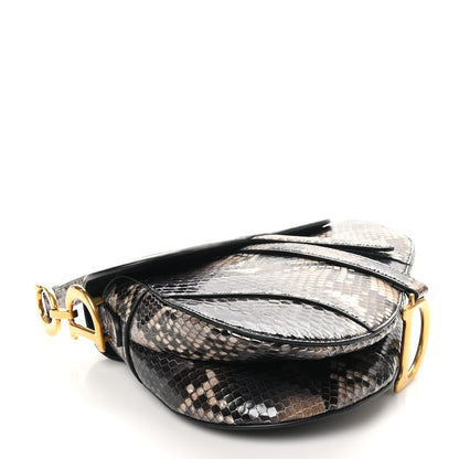 Christian Dior Snakeskin Saddle Bag Brown 4 of 11