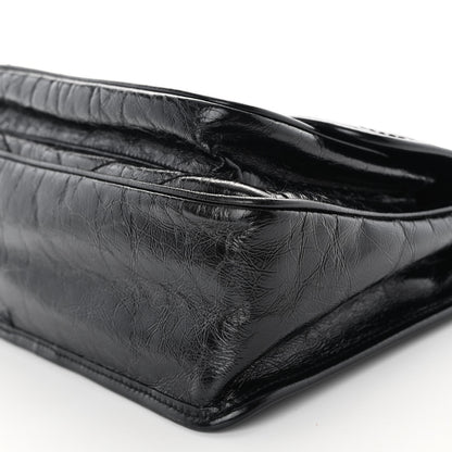 Saint Laurent Crinkled Calfskin Matelasse Monogram Medium Niki Chain Satchel Black 9 of 10